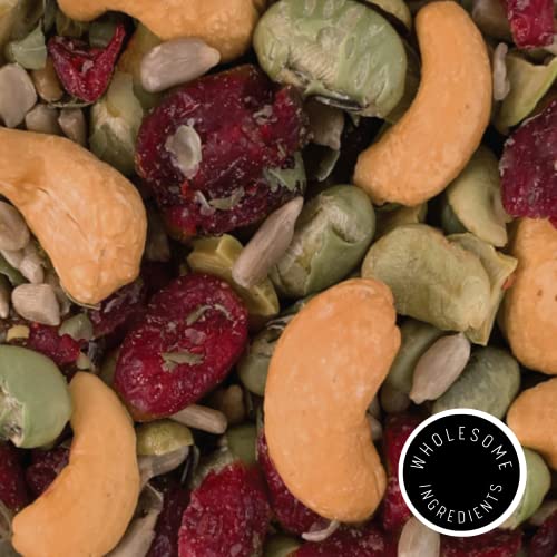 Modern Mill Protein Packed Salad Topper By Gourmet Nut - Mixed Nuts (Roasted Cashews), Dried Cranberries & Edamame & Sunflower Seeds - Gluten Free, Low Sodium, Kosher, Plant Protein Snack, 12Oz. Bag