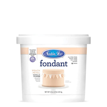 Satin Ice Fondant, Peach Petal, 2 Pound