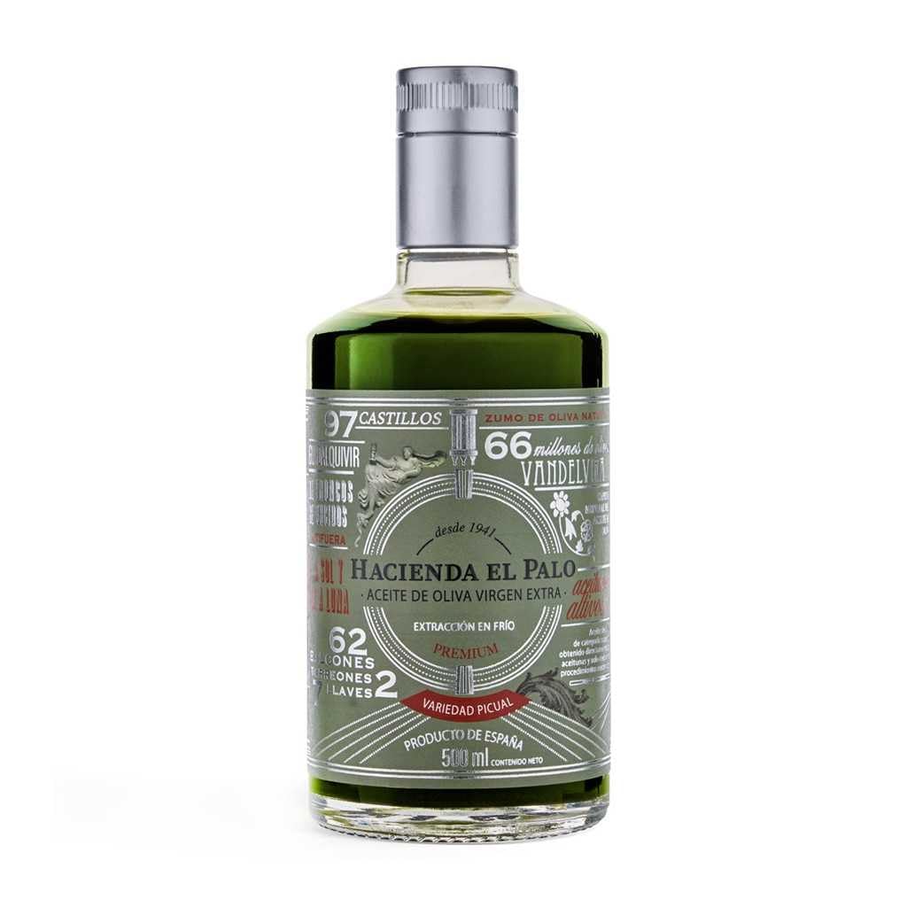 Hacienda El Palo Premium Picual Extra Virgin Olive Oil 500ml | First Harvest, Cold-Pressed Gourmet Spanish EVOO by Carmen & Lola