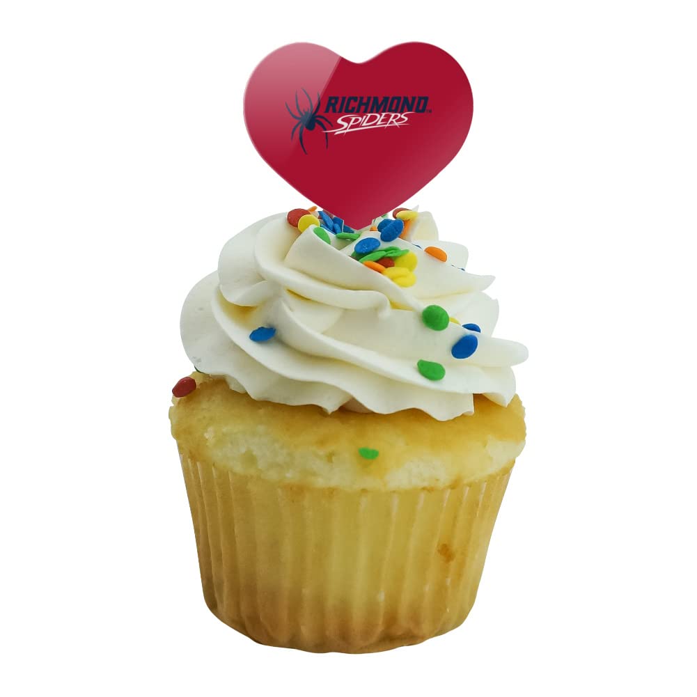 GRAPHICS & MORE Cupcake Picks Set of 6, Acrylic, U of Richmond Heart Design, One Size