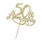 Glitter Happy 50Th Anniversary Cake Toppers,50 Wedding Anniversary Party Decoration,Wedding & Company Anniversary Party Decorati