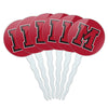 Mansfield University Primary Logo Cupcake Picks Toppers Decoration Set of 6