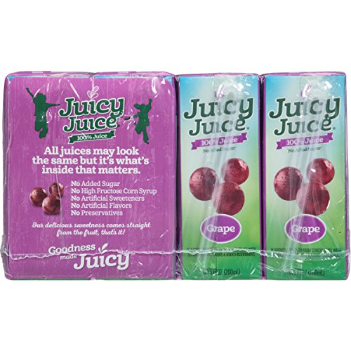 Juicy Juice Slim 8 Pack, Grape, 6.75 Ounce Boxes (Pack Of 4)