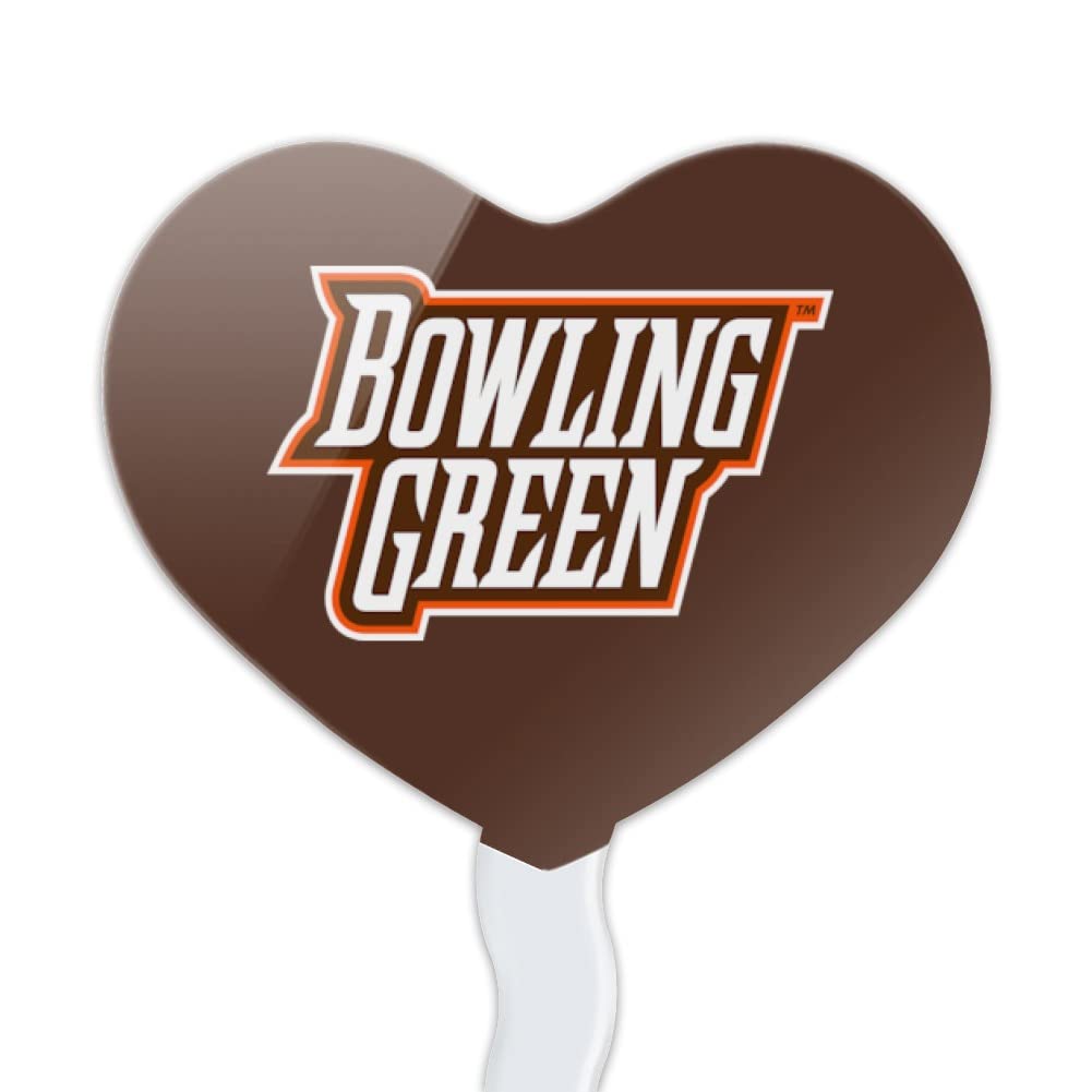 GRAPHICS & MORE Cupcake Toppers Set of 6, Acrylic, Bowling Green State University, One Size, Heart Decoration