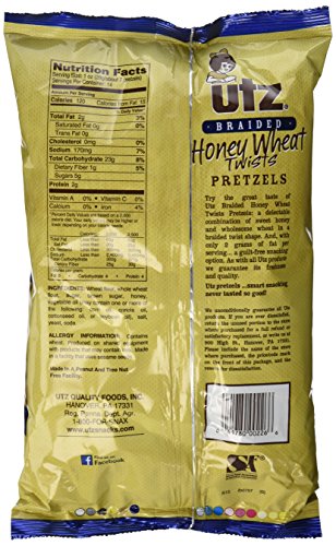 Utz Braided Honey Wheat Twists Pretzels, 14 Ounce