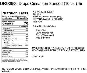 Hammonds Candies - Old Fashioned Cinnamon Pantry Candies - 2-10 Ounce Tins, Sugar Dusted Cinnamon Drops, Handmade In Small Batch