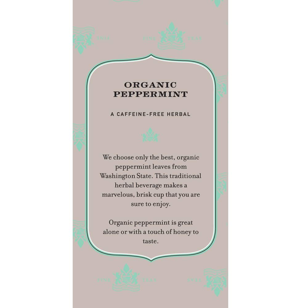 Harney & Sons Premium Organic Herbal Tea Peppermint 20 Count Pack