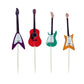 Colorful Fun Guitars Cupcake Toppers. Set Of 12.