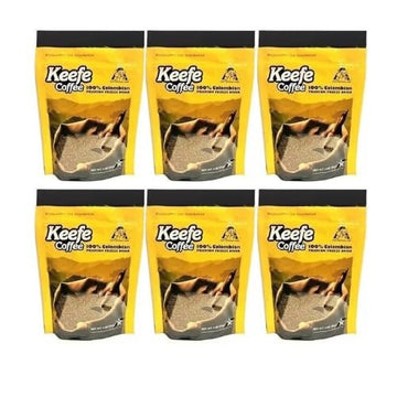 Keefe Coffee 100% Colombian Premium Freeze Dried Coffee 3oz SEALED BAG (3 Ounce (Pack of 6), Coffee)