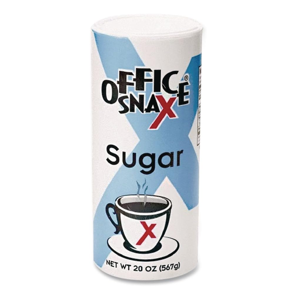 Office Snax Reclosable Canister of Sugar, 20-oz.