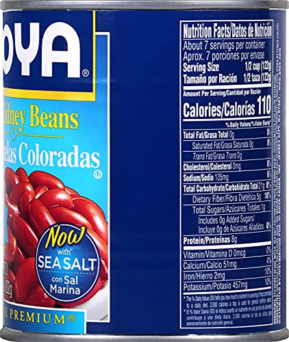 Goya Foods Low Sodium Red Kidney Beans, 29 Ounce (Pack Of 12)