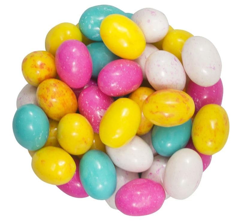 Dubblebubbleeaster Bubble Gum Eggs, Approx 30 Egg Shaped Bubble Gums Assorted Color & Flavor Gum Buble Gum Candy In Bags 4.5 Oz