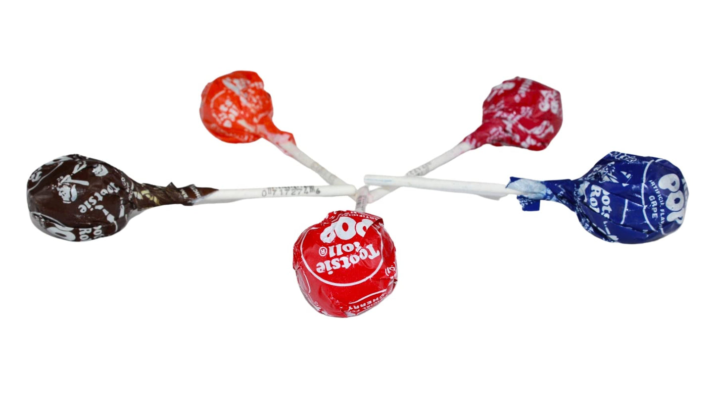 Grandys Candys Assorted Fruit Flavored Tootsie Roll Pops, 2 Pound Bulk Variety Pack