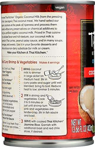 Thai Kit Organic Coconut Milk, 13.66 Fluid Ounce - 12 Per Case12
