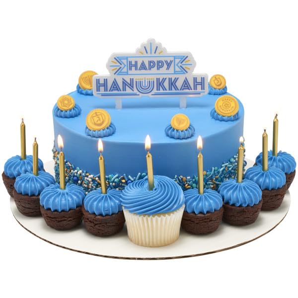 Hanukkah Gelt Edible Sugar Decoration Toppers, 12 Count - Great For Cupcakes, Cookies, Cakes, Cakes Pops