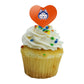 GRAPHICS & MORE Cupcake Picks Set of 6, Acrylic, Houston Baptist University Design, Heart Love Toppers, Model CUPT.HRT.ACR.6PK.CLCHBU500B