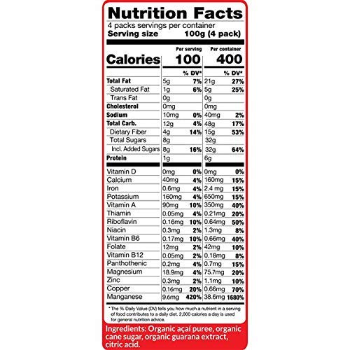 Amafruits Acai Berry Frozen Puree Traditional Mix Smoothie And Bowl Packs | Usda Organic | Non-Gmo Certified |Antioxidant Rich S