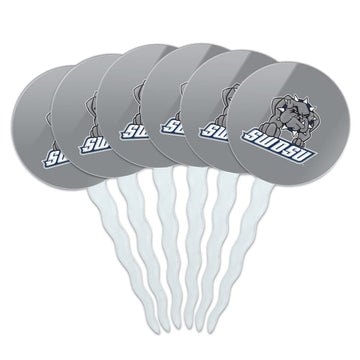 Southwestern Oklahoma State University Secondary Logo Cupcake Picks Toppers Decoration Set of 6