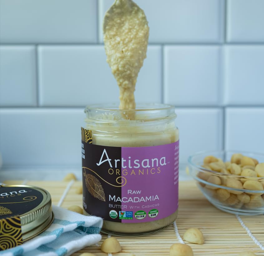 Artisana Organic Raw Macadamia Butter With Cashew 8Oz 2-Pack