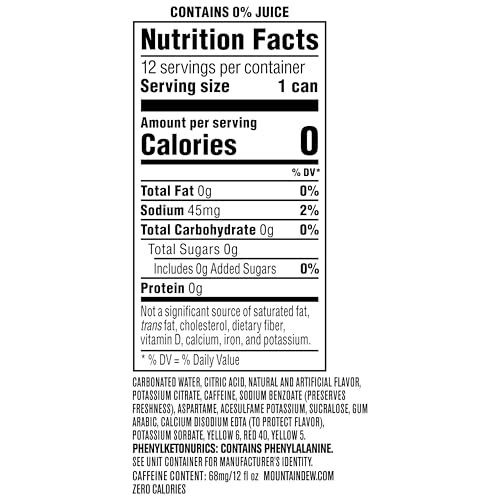 Mtn Dew Baja Cabo Citrus Lto 12Oz12Pk - Zero Sugar