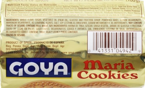 Goya Foods Maria Cookies, 3.5 Ounce (Pack Of 32) 00034133