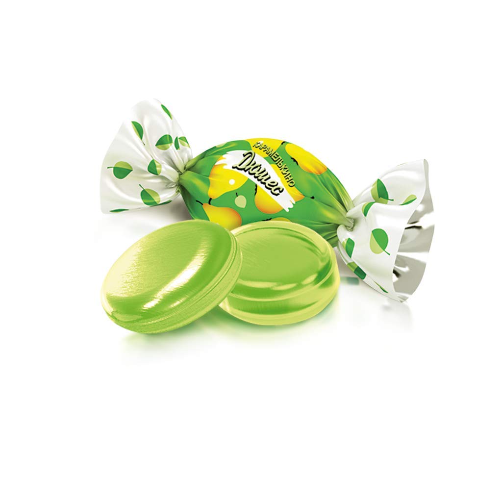 Roshen Duchess Pear Hard Candies, Kosher And Halal, Delicious, Flavorful Hard Sweets Bulk Candy, 1Kg/2.2Lbs