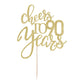 Qertesl Qertesl Gold Glitter Cheers To 90 Years Cake Topper, Happy 90Th Birthday Cake Decorations,Perfect For 90 Years Cake Deco