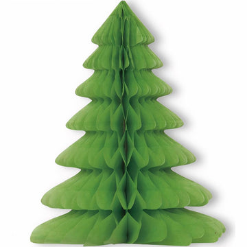 Unique Christmas Tree Honeycomb Centerpiece-12 | Green | 1 Pc Party Decoration, 12'', Multicolor