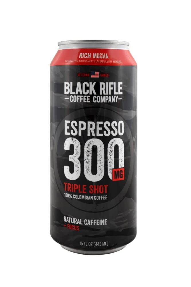 Black   Coffee Company Ready To Drink Coffee, Rich Mocha, 300mg Caffeine, 15 Fl Oz Can, 12 Count, Gluten Free