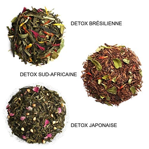 Palais Des Thés - Organic Detox Tea Gift Set - Assortment Of Rooibos, Herbal, Black, And Green Teas - S Of Enhanced Tea Bags, Serves 30 Cups