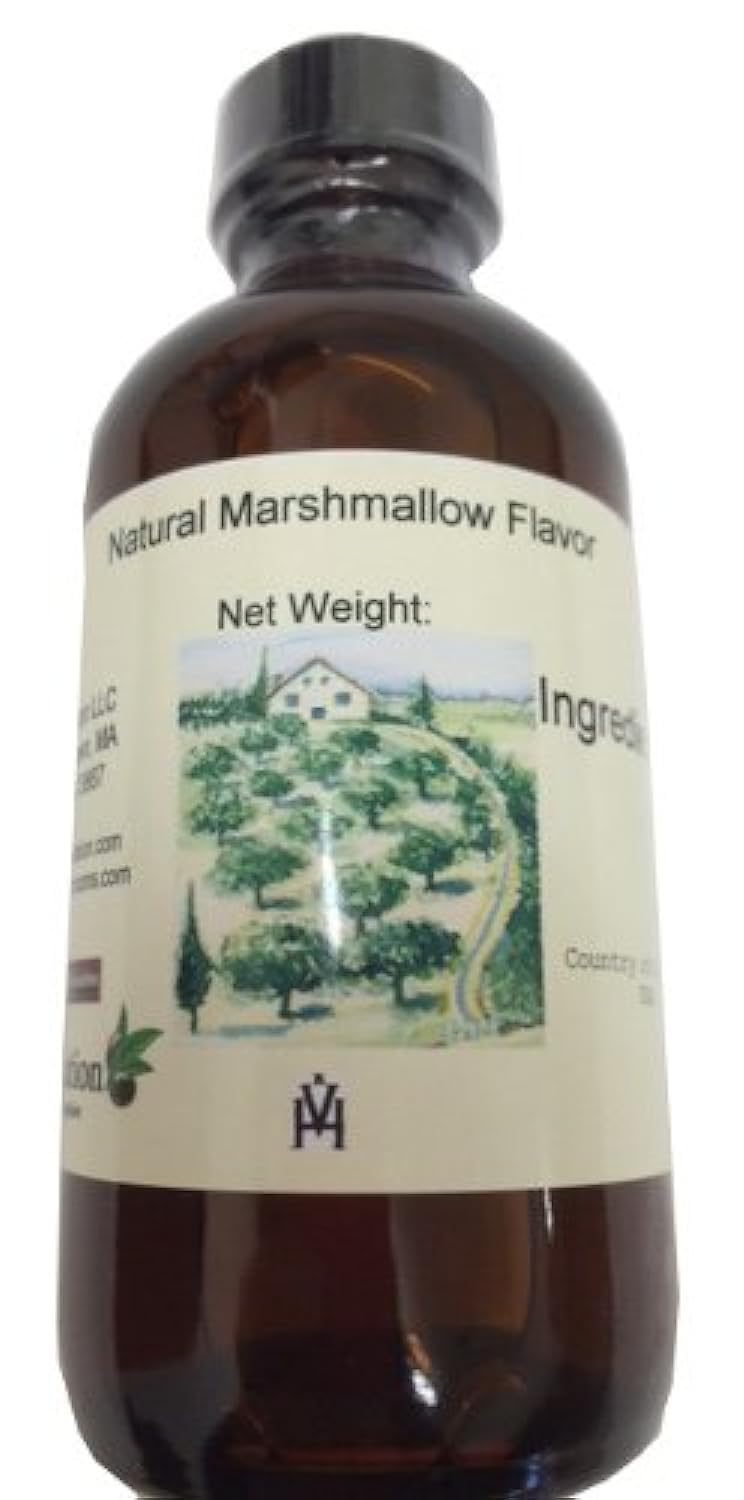 OliveNation Marshmallow Flavoring, TTB-Approved, Sugar Free, 8 Fl Oz, Water Soluble for Baking and Brewing
