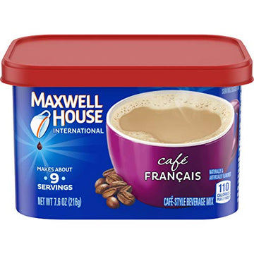 Maxwell House International Cafe Francais Style Instant Coffee, 7.6 Ounce (Pack Of 4)