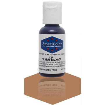 Americolor, Warm Brown, 0.75 Ounce Bottle, Soft Gel Paste Food Color