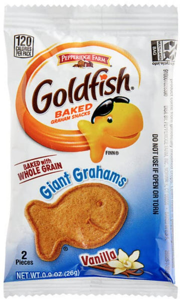 Goldfish Giant Vanilla Graham Crackers, 30 Individually Wrapped Packages 1 Ounces 27 Ounce