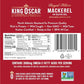King Oscar Skinless & Boneless Mackerel Variety Pack Olive Oil  Med. Style  Lemon and Jalapeo  4.05-Ounce Cans (Pack of 6)