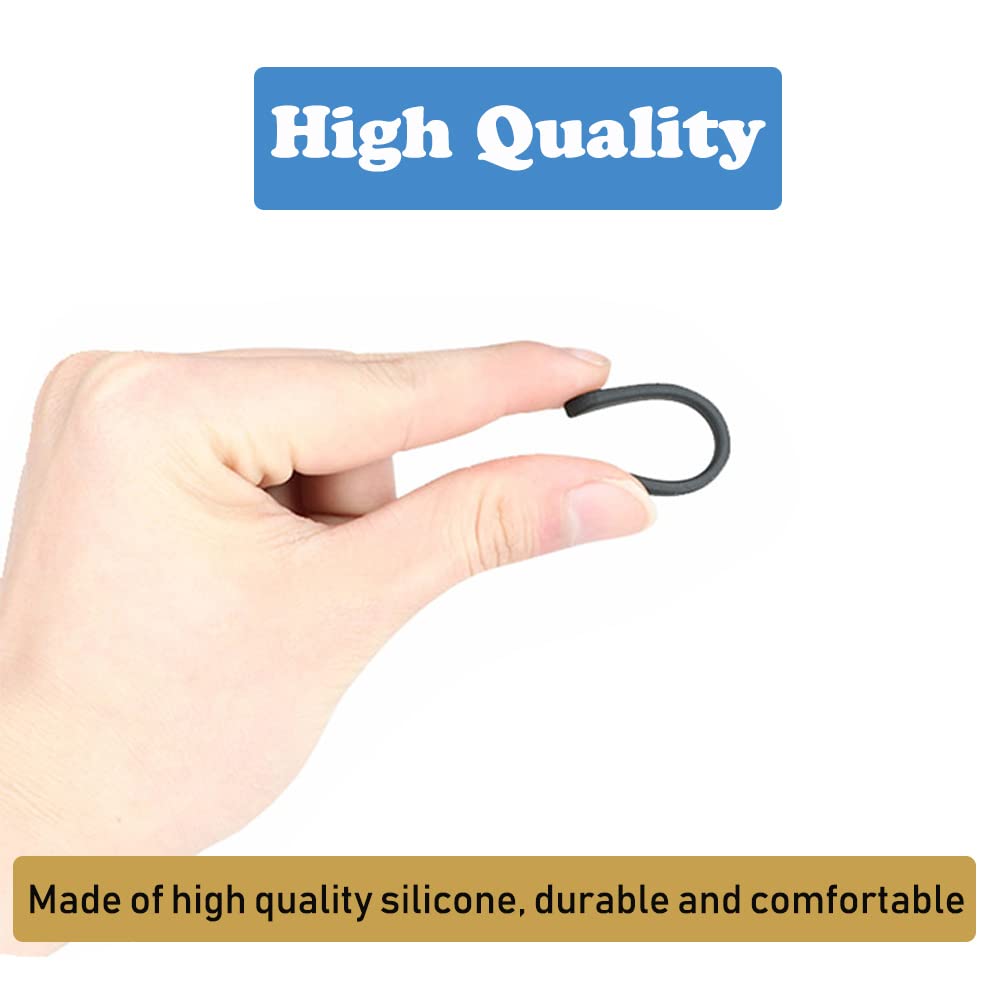 Shamzbest Eyeglass Replacement Temples, Silicone Eyeglass End Tips Ear Sock Pieces Tube Sleeve For Thin Metal Eyeglass Legs, 8 P