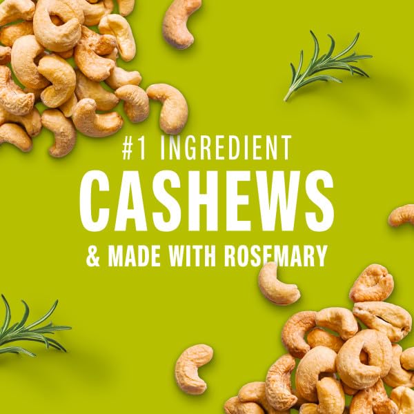 KIND Savory Nut Bars, Rosemary & Sea Salt, Gluten Free, 6g Protein, 6 Count, 1.4 oz, Green/Brown