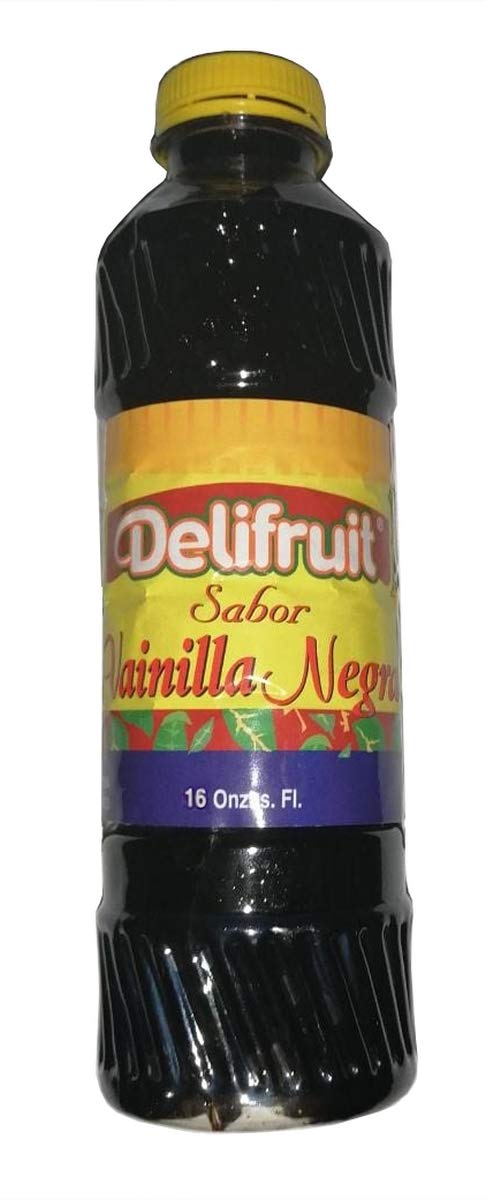 Delifruit Black Vanilla Extract From Dominican Republic 16 Oz.