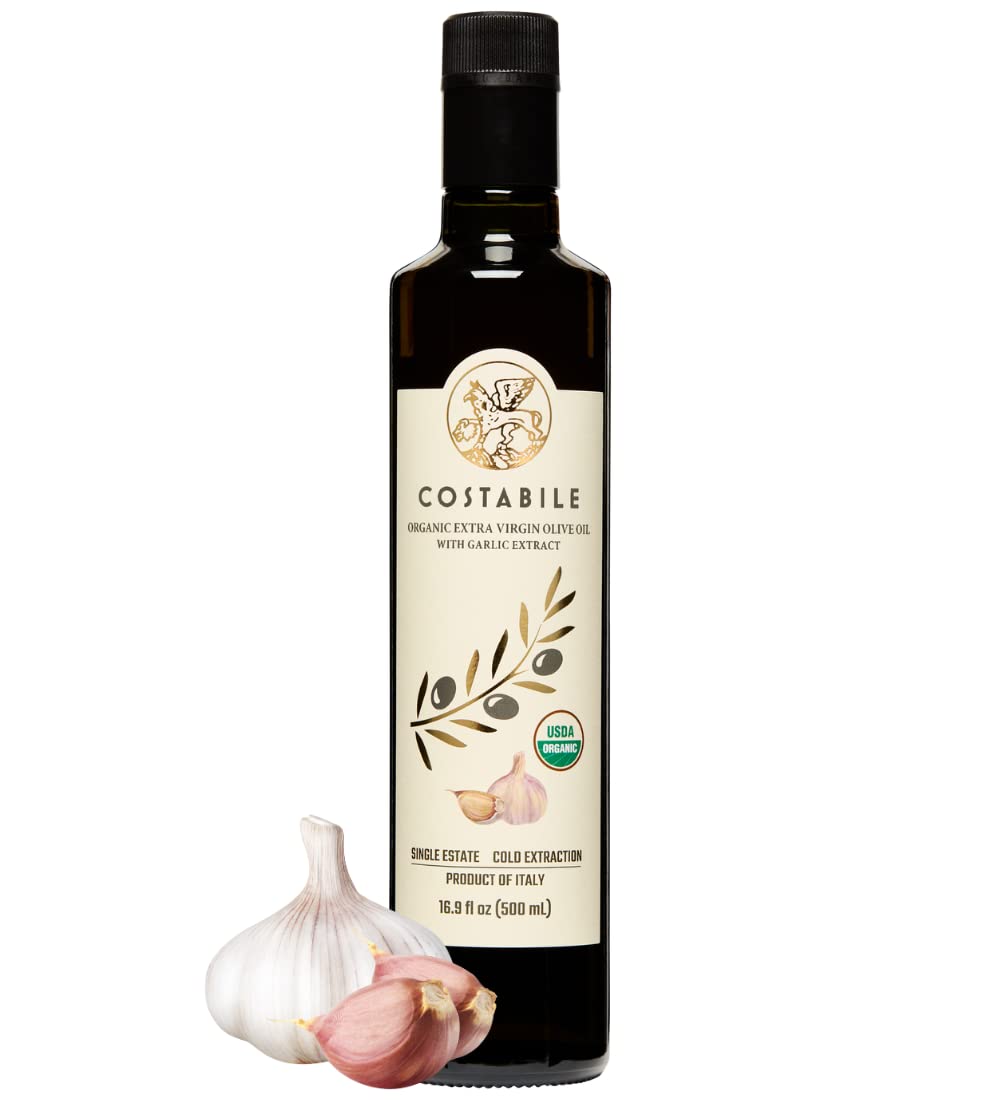 Garlic Infused Olive Oil Extra Virgin from Italy. Organic Garlic Olive Oil Extra Virgin from a single source. Ideal as garlic oi
