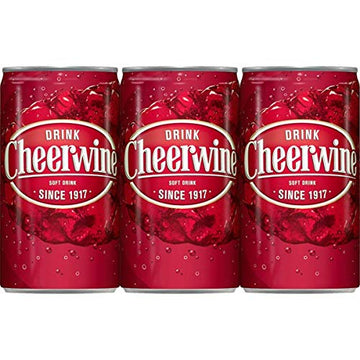 Cheerwine Soft Drink Cherry Soda Pop 6 pack cans 7.5oz