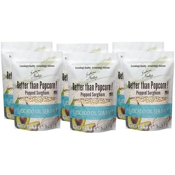 Nature Nates Popped Sorghum, Avocado Oil Sea Salt - Sorghum, Keto & Gluten Free, Healthy Snacks, Better Than Popcorn, Made in US