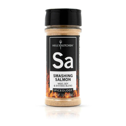 Spiceology & Hell's Kitchen - Smashing Salmon - Miso, Soy and Shitake Spice Blend - Savory Seafood Seasoning - 3.2 oz