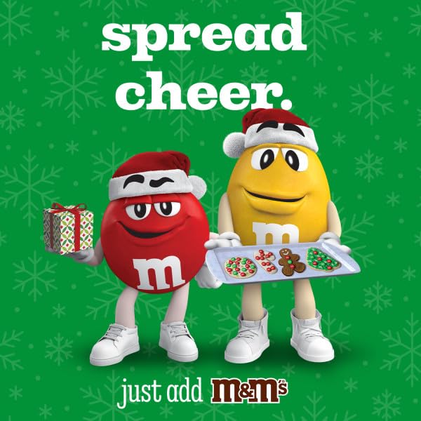 M&MS Milk Chocolate Red & Green Christmas Candy Bulk Assortment  Bulk Christmas Candy 38 oz Resealable Bag