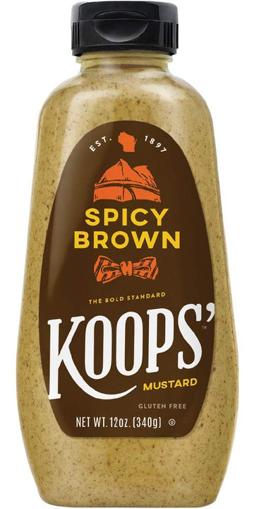 Koops Deli Style Spicy Brown Mustard, 12 Ounce - 12 Per Case