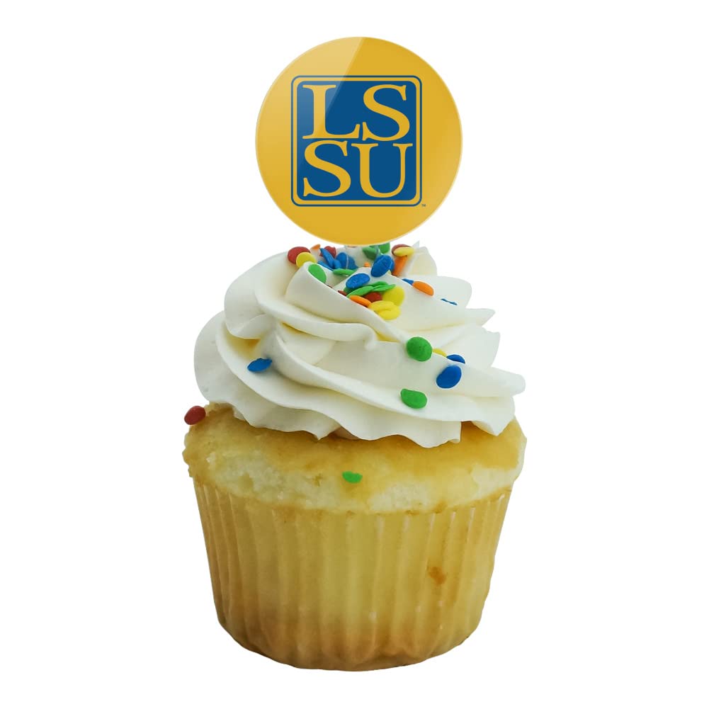 Lake Superior State Secondary Cupcake Picks Toppers Decoration Set Of 6