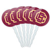 Bethune-Cookman University Primary Logo Cupcake Picks Toppers Decoration Set of 6