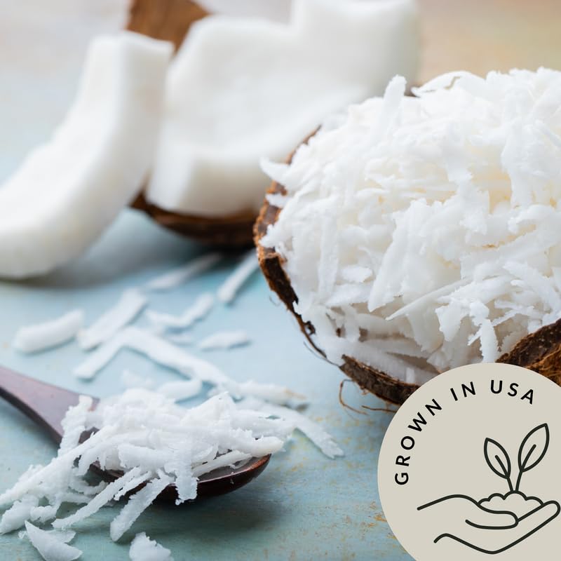 Be Still Farms Organic Shredded Coconut Unsweetened (2.8 lb) - Medium Grated Desiccated Coconut Flakes - | Not Toasted | Non-GMO
