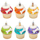 White Dog, Cat Or Animal Bone Edible Sugar Cake Toppers, 12 Count