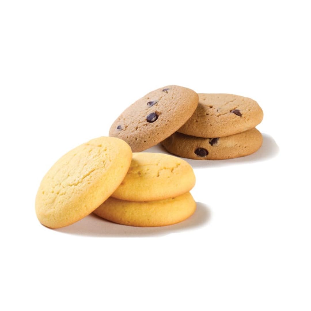 Sugar-Free Assorted Cookies - Chocolate Chip & Lemon | Individually Wrapped, 0.75 oz Each | Shelf-Stable No Sugar Added Snacks f