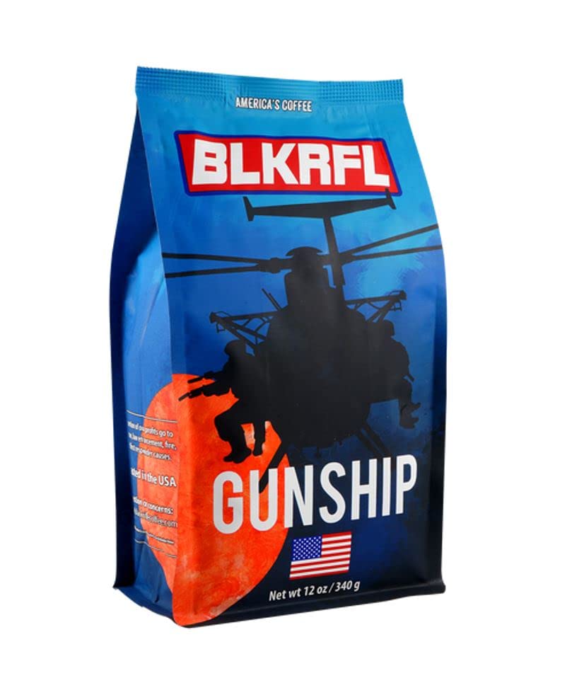 Black Rifle Coffee Gunship Roast Whole Bean Coffee, Light Roast, 12 Ounce Bag, Ultra Smooth Finish